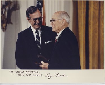 Beckman receives National Medal of Honor George Bush.jpg
